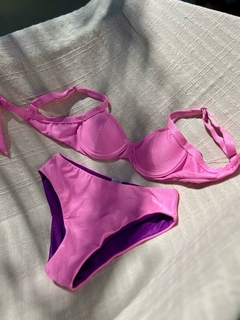 Imagem do BIQUÍNI MEIA TAÇA ROSA C/LILÁS