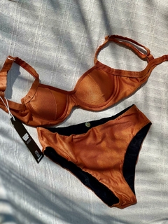 BIQUÍNI MEIA TAÇA TERRACOTA C/PRETO - comprar online