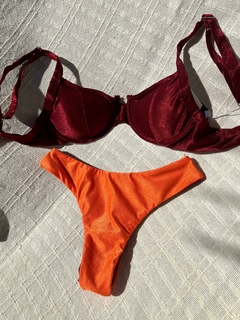 BIQUÍNI MEIA TAÇA SEMI FIO DIVINO C/ LARANJA