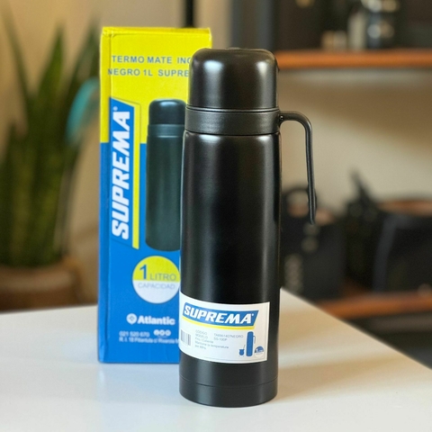 TERMO 1LT - TOTAL BLACK (DOBLE CAPA)