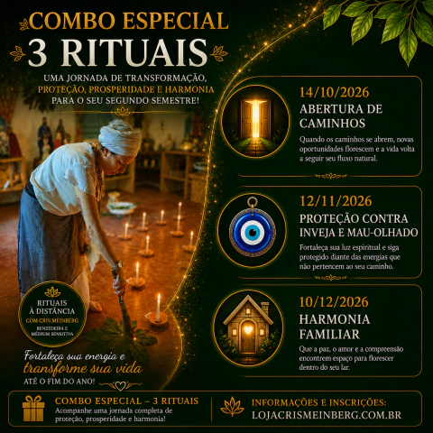 COMBO ESPECIAL — 3 RITUAIS COM CRIS MEINBERG