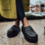 Cloe - Clog Feminino Plataforma Flatform Aplicações Preto - Not-Me Shoes - Fábrica Própria de Calçados Femininos