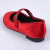 Adele - Sapatilha Feminina Bico Redondo Veludo Vermelha - Not-Me Shoes - Fábrica Própria de Calçados Femininos