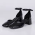 Adri - Scarpin Feminino Verniz Bico Redondo Salto Grosso Preto - comprar online