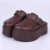 Agnes - Clog Feminino Plataforma Fivela Marrom