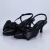 Alícia - Scarpin Feminino Slingback Bico Fino Salto Baixo Preto