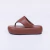 Anne - Chinelo Feminino Plataforma De Dedo Marrom - comprar online