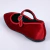 Ariana - Sapatilha Feminina Bico Quadrado Veludo Vermelha - Not-Me Shoes - Fábrica Própria de Calçados Femininos