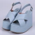 Atlanta - Sandália Feminina Anabela Plataforma Azul - comprar online