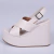 Atlanta - Sandália Feminina Anabela Plataforma Off-White na internet