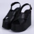 Atlanta - Sandália Feminina Anabela Plataforma Preta - comprar online