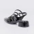 Bel - Mule Slingback Feminino Fivelas Bico Redondo Salto Grosso Preto na internet