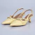 Bela - Scarpin Feminino Bico Fino Salto Baixo Slingback Amarelo - comprar online