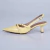 Bela - Scarpin Feminino Bico Fino Salto Baixo Slingback Amarelo na internet