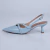 Bela - Scarpin Feminino Bico Fino Salto Baixo Slingback Azul na internet