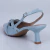 Bela - Scarpin Feminino Bico Fino Salto Baixo Slingback Azul - Not-Me Shoes - Fábrica Própria de Calçados Femininos