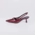 Bela - Scarpin Slingback Fivela Bico Fino Salto Baixo Vermelho Marsala Verniz na internet