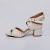 Boeme - Sandália Feminina com Tachas Salto Bloco Off-white na internet