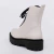 Box - Coturno Feminino Tratorado com Cadarço Cinza - Not-Me Shoes - Fábrica Própria de Calçados Femininos