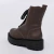 Box - Coturno Feminino Tratorado com Cadarço Marrom - Not-Me Shoes - Fábrica Própria de Calçados Femininos