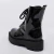 Box - Coturno Feminino Verniz Tratorado com Cadarço Preto - Not-Me Shoes - Fábrica Própria de Calçados Femininos