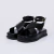 Califa - Sandália Feminino Flatform Bico Quadrado com Tira Preta - comprar online