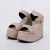 Canadá - Tamanco Feminino Anabela de Camurça Cinza - comprar online