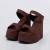 Canadá - Tamanco Feminino Anabela de Camurça Marrom - comprar online