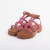 Carol - Sandália Tratorada Aplicações Caramelo/Pink - comprar online
