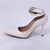 Cassandra - Scarpin Feminino Bico Fino Salto Alto Off-White - comprar online