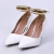 Cassandra - Scarpin Feminino Verniz Bico Fino Salto Alto Branco