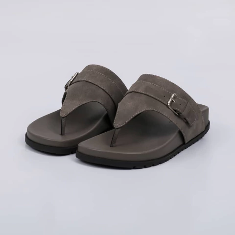 Chicago - Chinelo Feminino Tiras Fivela Aplicação Cinza - comprar online