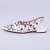 Cindy - Slingback Feminina Bico Fino Aplicação Branca na internet