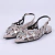 Cindy - Slingback Feminina Bico Fino Aplicação Cinza - comprar online