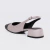 Cris - Slingback Feminino Verniz Bico Redondo Salto Grosso Preto/Off-White na internet