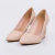 Dara - Scarpin Feminino Salto Geométrico Bico Fino Bege - comprar online