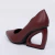 Dara - Scarpin Feminino Salto Geométrico Bico Fino Vermelho na internet