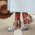 Déli - Sandália Feminina Anabela Bico Redondo Fivela Azul - Not-Me Shoes - Fábrica Própria de Calçados Femininos