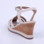 Déli - Sandália Feminina Anabela Bico Redondo Fivela Off-white na internet