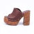 Denver - Tamanco Feminino Meia Pata Com Salto Bloco Marrom - comprar online