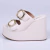 Diana - Tamanco Feminino Anabela Plataforma Fivela Off-White na internet