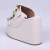 Diana - Tamanco Feminino Anabela Plataforma Fivela Off-White - Not-Me Shoes - Fábrica Própria de Calçados Femininos
