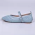 Dora - Sapatilha Feminina Bico Quadrado Fivela Tela Azul - comprar online