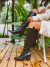 Nati - Bota Feminina Texana Cano Longo Bico Fino Salto Grosso Preta