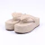 Elaine - Tamanco Feminino Plataforma De Dedo Bege - comprar online