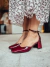 Adri - Scarpin Feminino Verniz Bico Redondo Salto Grosso Marsala - loja online