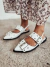 Juju - Mule Slingback Feminino Fivela Bico Fino Branco - Not-Me Shoes - Fábrica Própria de Calçados Femininos