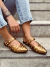 Mule Bronze Bico Fino Tira Spike Tachas Recorte V Not-me Shoes