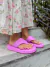 Chinelo de Dedo Feminino Rosa Lotus Flatform Tiras Largas Not-me Shoes