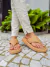Chinelo de Dedo Feminino Nude Palha Flatform Tiras Largas Not-me Shoes